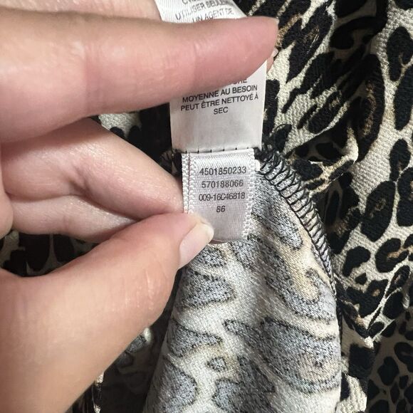Chico’s Women Lace Up Animal Print Cheetah Flutter 3/4 Sleeve Blouse 2 (US L) - Picture 7 of 7
